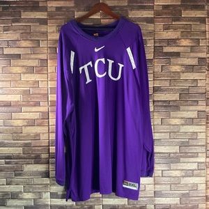 EUC Mens Vintage Nike TCU Team Issue Athletic Cut Crew Neck XXL